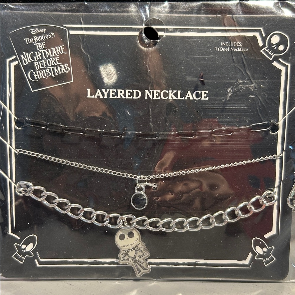 Disney Nightmare Before Christmas 3 Layer Necklace NIP